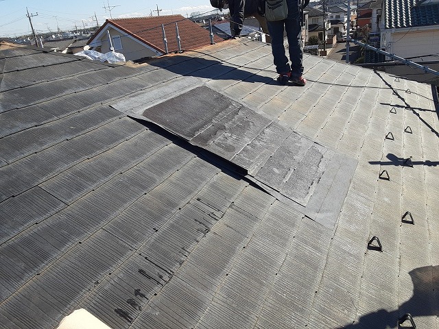 天窓工事　天窓を撤去しカバー工事